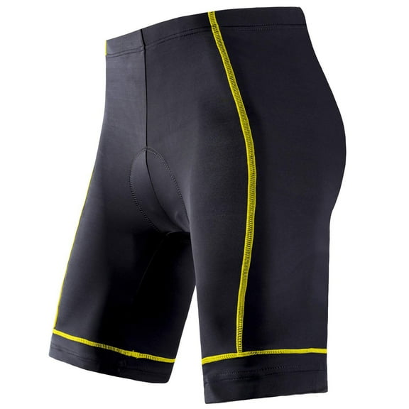 Men's Bike Shorts 4D Padded Mountain Riding Breathable Cycling Half Pants Quick-dry Cycling Tights Yellow L