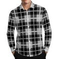 thumbnail image 2 of FDGIU Men's Fall Flannel Shirt - Button Down Plaid, Slim Fit Cozy Long Sleeve Fall Winter Layering Piece with Pocket, 2 of 7