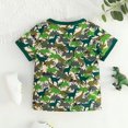thumbnail image 2 of Vedolay Boy Tops Casual Boys Shirts Kids Cartoon Shirt Printed Teenager Short Sleeve T-Shirts,Green 18-24 Months, 2 of 5