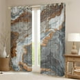 thumbnail image 2 of Erosebridal Gray Watercolor Curtains Brown Marbling Blackout Curtains, Mountain Fluid Curtains & Drapes Grey Foil Print Glitter Bedroom Curtains, Modern Abstract Art Window Treatments, 2 of 6