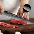 thumbnail image 4 of Cuchillo rebanador MDHAND de 8 pulgadas, cuchillo de chef de cocina ultra afilado de acero inoxidable, cuchillo con mango ergonómico para chefs profesionales, 4 of 8