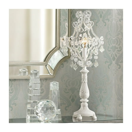 White Rectangular Table Lamp - Regency Hill Fay White 19 1/2