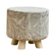 thumbnail image 2 of Reposapiés redondo pequeño, reposapiés otomano, taburete estable, taburete decorativo Beige, 2 of 9