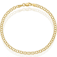 thumbnail image 4 of 10K Solid Yellow Gold 3mm Double Link Chain Charm Bracelet, 4 of 6