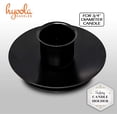 thumbnail image 2 of Hyoola, 3/4 inch Safety (Center Pin) Taper Candle Holder - Black (2 Pack), 2 of 5