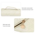 thumbnail image 4 of Makeup Cosmetic Bag, Multiple Compartment Waterproof Makeup Bag PU Leather Large Capacity  for Daily, 4 of 8