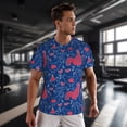 thumbnail image 3 of Wukai Chicken and Rooster Print Men's Short-Sleeved Mesh T-Shirt,Quick-Dry Short Sleeve Workout T-Shirt-6X-Large, 3 of 8