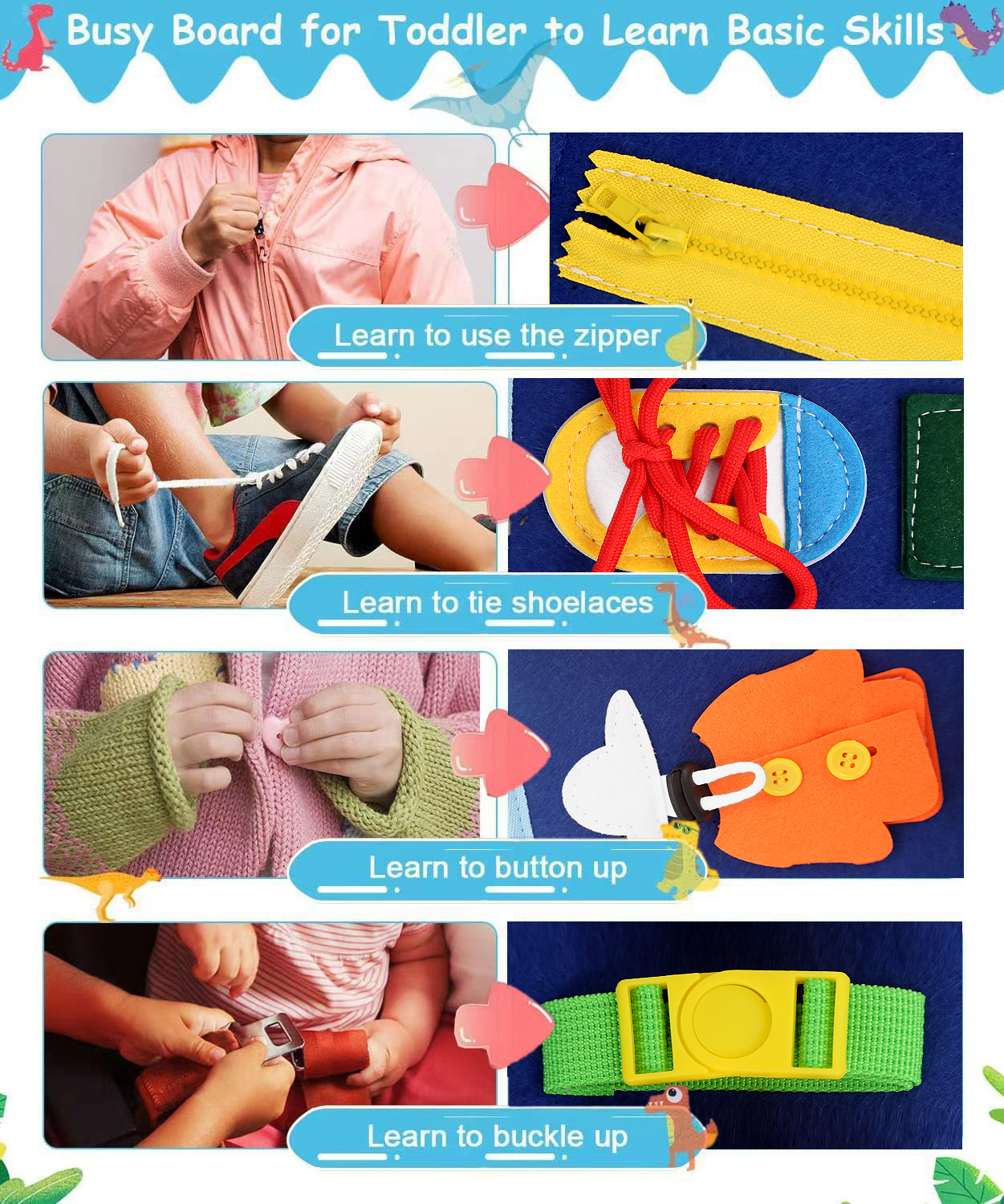 Beautysureup Busy Board Montessori Sensory Toy photo 2