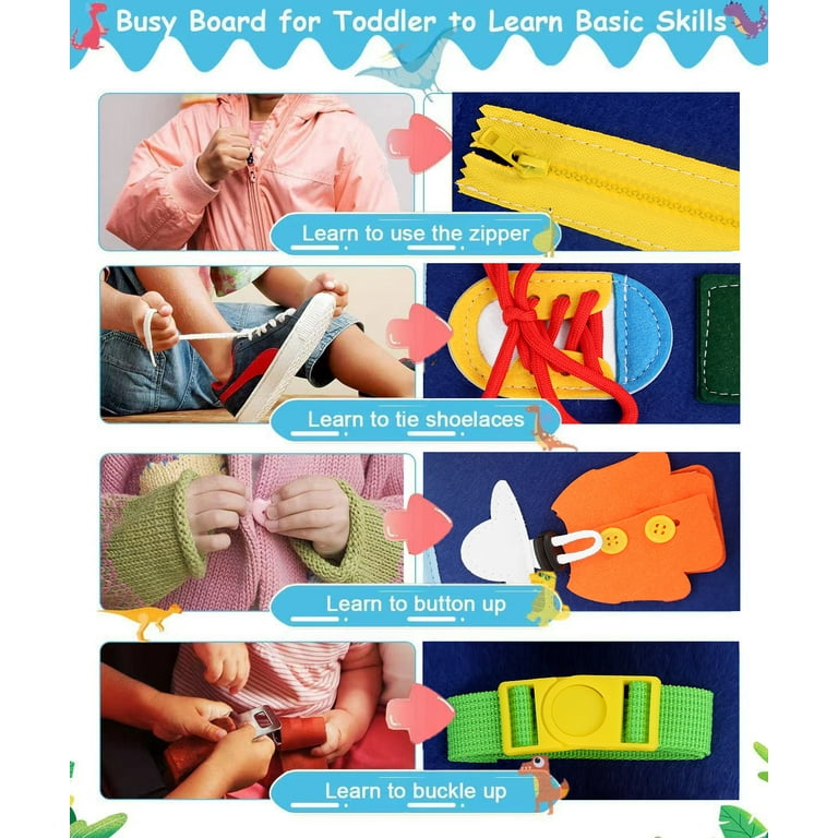 Beautysureup Toddler Busy Board, Montessori Sensory Travel Toys