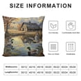 thumbnail image 5 of Orinice Ducks Pond Barn Graphic Decorative Throw Pillow Cover for Home Couch Living Room Bed Sofa - Short Plush Material - 1PC 12x12in, 5 of 5