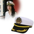 thumbnail image 2 of Sailor Hat Navy Cap Adjustable Yacht Boat Party Marine Themed Prop Enhances Sailor Themed Clothing, 2 of 5