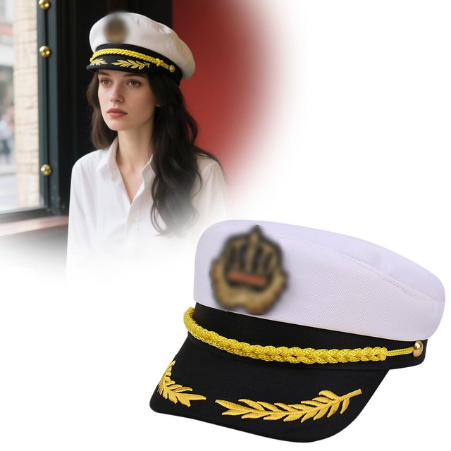 Sailor Hat Navy Cap Adjustable Yacht Boat Party Marine Themed Prop Enhances Outfit