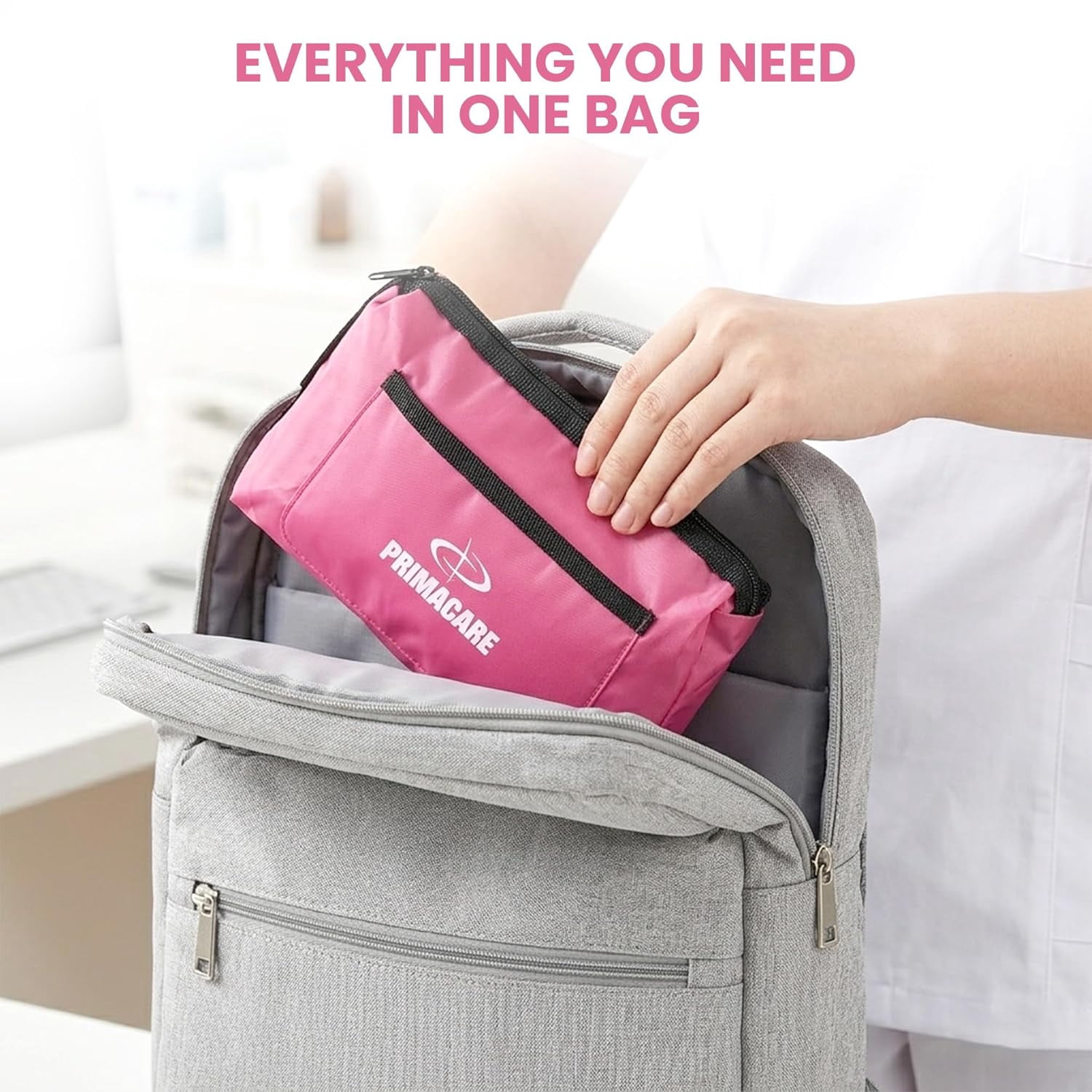 Primacare DS-9181-PK Blood Pressure Cuff and Sprague Rappaport Stethoscope, and Carrying Case, Pink