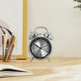 thumbnail image 6 of Holloyiver Alarm Clock, Twin Bell Galvanized Metal 4.5" Extra Loud Quartz Battery Operated with Backlight for Bedside Table, Vintage Silent Non-Ticking Old Fashioned Decorative Desk Clocks, 6 of 7