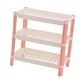 thumbnail image 4 of Rack de almacenamiento de mesa Organizador doméstico 3 estantes de las neumáticos Display de mesa Desarrollo de la estantería para el dormitorio de la Rosa, 4 of 8