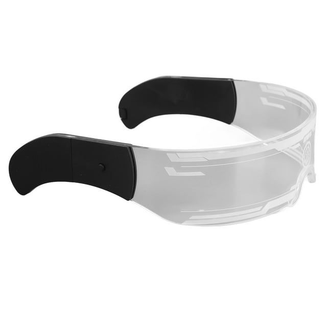 Cosplay LED Visor Glasses Light Up 7 Colors 4 Modes Cyberpunk Futuristic Luminous Cosplay for Clubs Xmas Parties
