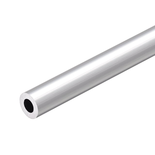 Tubo redondo de aluminio Uxcell 6063, tubo recto sin costura de 15 mm x 8 mm x 300 mm