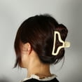 thumbnail image 2 of NOMADIC NOOK Plastic Hair Claws Hair Clips for Women 3.78''x1.85''x1.42'' Light Yellow&Beige 2 Pcs, 2 of 7