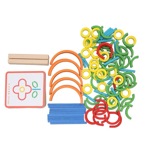 Sticks Puzzle Board Toy, Coloful Puzzle Board Toy Early Education 2D Pattern Interaction Learning Basswood for Gift