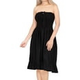 thumbnail image 4 of HAPPY BAY Women's Beach Summer Casual Smocked Mini Swing Dress Tube Top Strapless Dresses for Women L-XL Black, Solid, 4 of 4