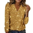 thumbnail image 4 of Womens Tops Fashion Casual V Neck Long Sleeve T Shirt, 4 of 4