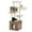 Brown, variant on PAWZ Road 57" Cat Tree Modern Cat Tower for Large Cat with Large House and Ultra-Soft Top Perch Brown