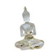 thumbnail image 4 of Estatua de Buda de Tailandia, obra de arte antigua coleccionable, artesanías, figuras de Buda de resina Blanco, 4 of 9