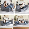 thumbnail image 6 of Congermom Bean Bag Chair, Memory Foam Bean Bag Chairs for Adults, Fireside Corner Chair Lazy Floor Corner Sofa for Living Room, Bedroom, Dorm, Office (GREY), 6 of 7