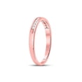 thumbnail image 3 of FB Jewels 14kt Rose Gold Womens Round Diamond Single Row Channel-set Wedding Band 1/10 Cttw, 3 of 4