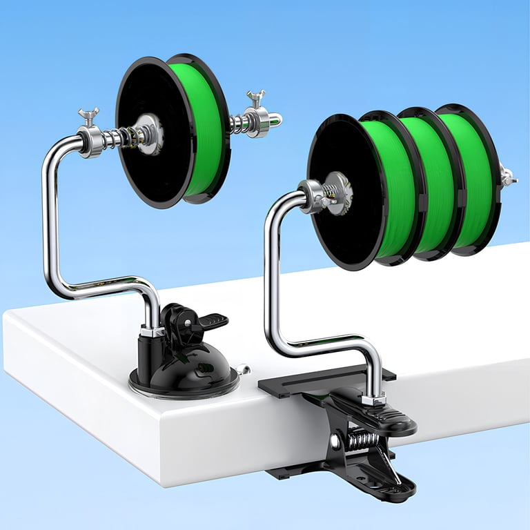 Fishing Line Spooler Portable Spooling Station With Adjustable Tension,  Suction Cup and Clamp Base, Line Winder for Spinning and Casting Reels,  Metal Reel Spooler for Monofilament - Walmart.com