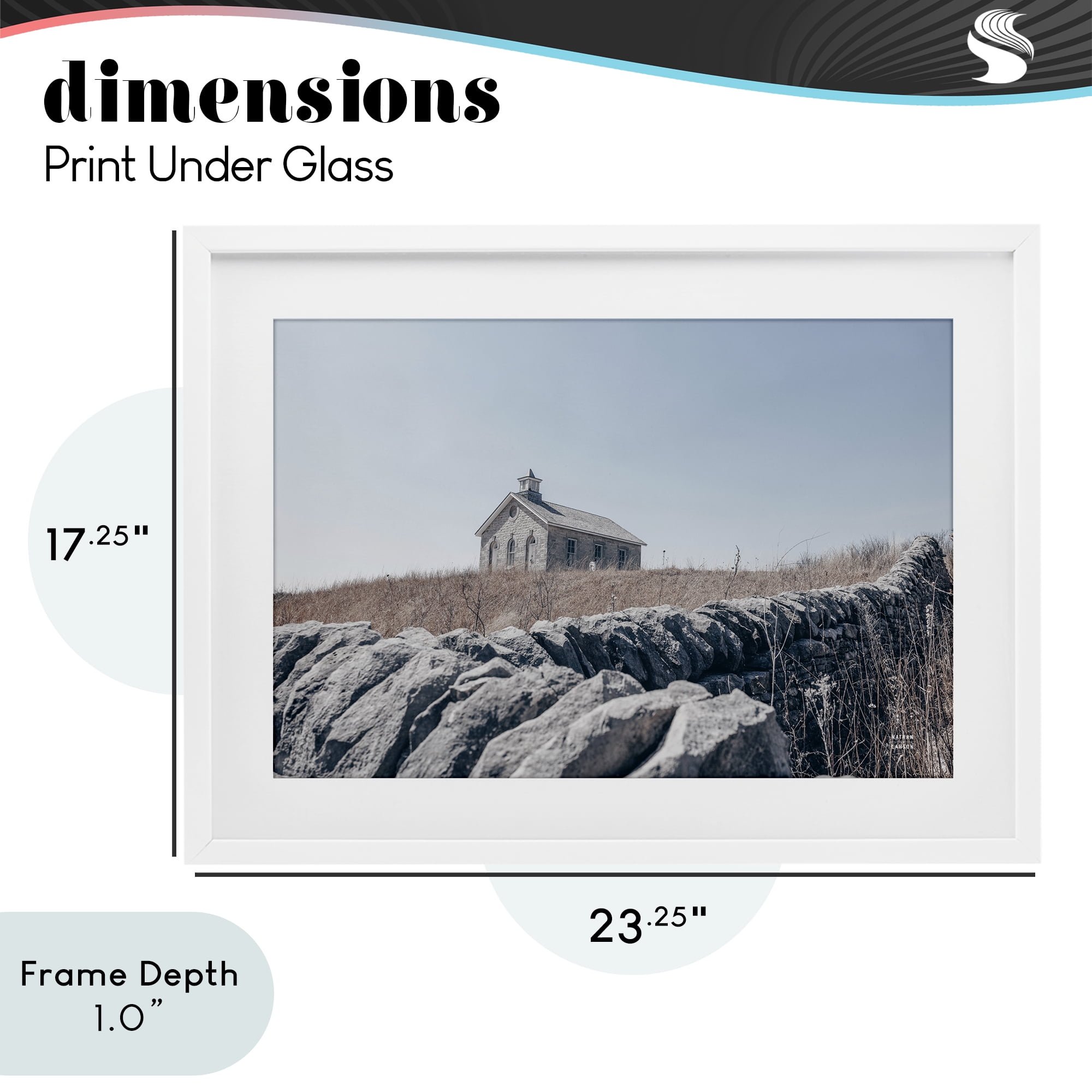 Stupell Industries One Room Schoolhouse White Framed Print Under Glass, design by Nathan Larson
