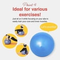 thumbnail image 4 of Exercise Ball Compatible For Balance Stability Fitness Workout Yoga Pilates At Home Office & Gym With Inflator Pump_Perfect Gift, 4 of 4