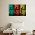 thumbnail image 2 of Elephant Stock Buddha Face Wall Art - Horizontal Canvas Wall Art - Living Room Wall Decor - Religion And Spirituality Canvas - Black And Red Decor By Mark Ashkenazi - 36" x 24", 2 of 8