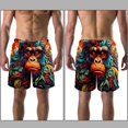 thumbnail image 3 of luoweisi Men's Beach Shorts Quick Dry Swim Trunks with Mesh Lining Monkey M, 3 of 5