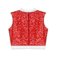 thumbnail image 4 of TTAO Kids Shiny Sequins Vest Christmas Sleeveless Open Front Dressy Waistcoat Festival Dance Coat Red 12, 4 of 5