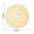 thumbnail image 3 of HLONK 6 Pack 15” Silver Metallic String Round Placemats For Wedding Events Birthday Party, 3 of 9