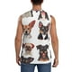 thumbnail image 4 of Balery Happy Dog Faces Collage Camisetas sin mangas para hombre, absorbe la humedad y protege contra el mal olor.-Medium, 4 of 7