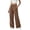 Brown, variant on Women Pants Casual Corduroy High Stretch 11-Wale High Waist Pants Wide Leg Commuter Trousers with Pockets Office Wear,Brown_S