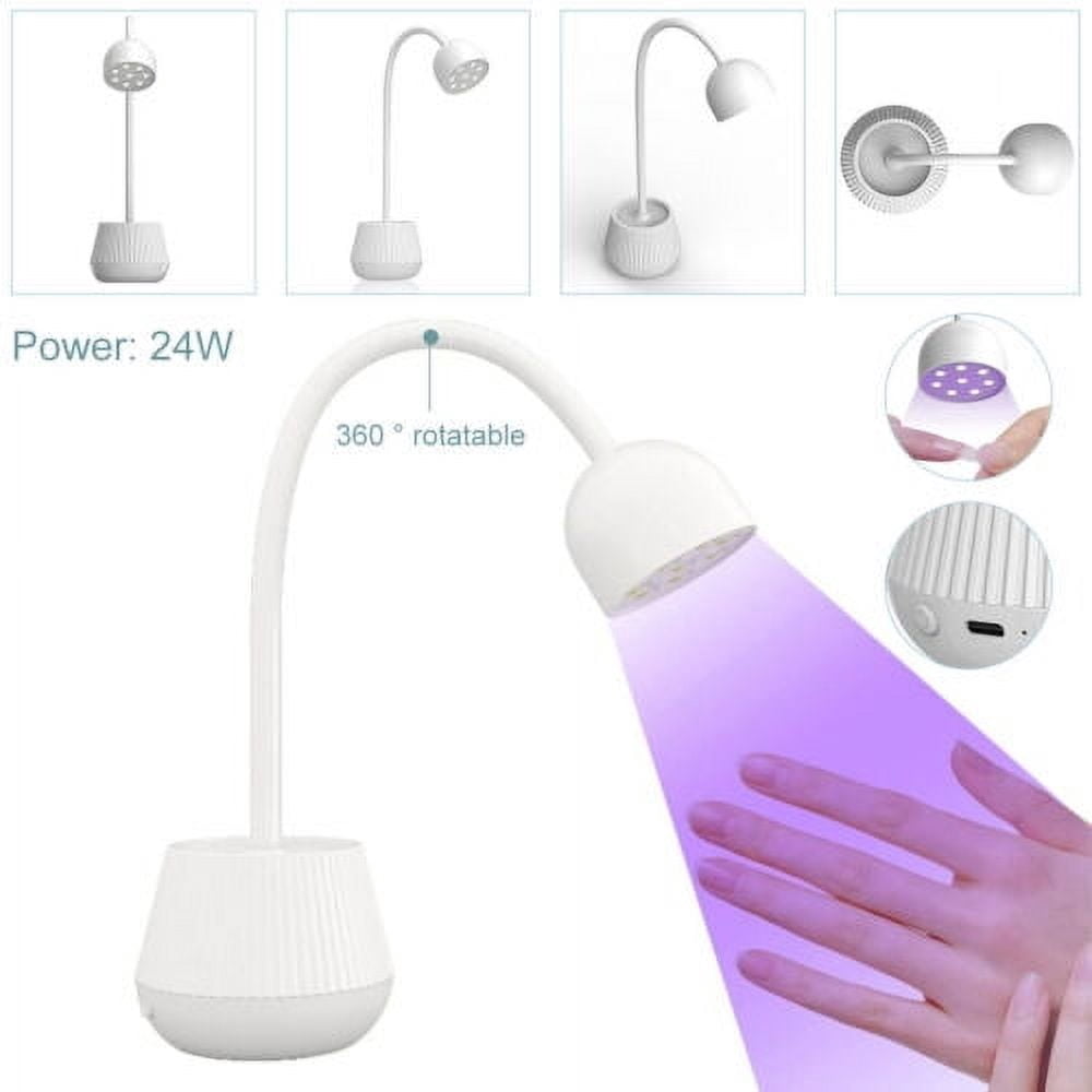 8 Light Nails Lamp Rotatable Mini UV LED Lamp Dryer Gel Nail Art Professional