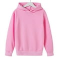 thumbnail image 4 of GiLiling Oversized Hoodie for Girls, Fall Fashion Versatile Plain Hooded Sweatshirt, Casual Comfy Long Sleeve Pullover Top (Pink, 13-14 Years), 4 of 5