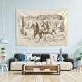thumbnail image 4 of Coolnut Western Desert Cowboy Tapestry Aesthetic Tapestry Wall Hanging 80" x 60" Inches Home Decor Gifts, 4 of 6