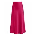 thumbnail image 5 of Busydd Women's Satin Skirts with Pockets Trendy Comfortable Maxi Skirts for Women Casual Solid Color Long Skirts S, 5 of 7