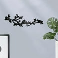 thumbnail image 2 of Bird Metal Wall Decor Birds on Branch Vine Olive Wall Art Rustic Black Wall Hanging Sculpture Home Decor Sign Ornament for Home Balcony Living Room Bedroom Indoor Outdoor 11.8x3.9Inch, 2 of 6