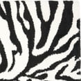 thumbnail image 3 of Safavieh Zebra Shag Collection SG452-1290 Ivory and Black Square Area Rug (5' Square), 3 of 4