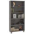 thumbnail image 2 of vidaXL Highboard HAMAR Solid Wood Pine Light Grey, 2 of 5