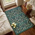 thumbnail image 3 of ARJINCUTE Spring Blooms Vintage Black Front Door Entrance Doormat 3' x 5', Soft Touch, Non Slip, Low Pile, Machine Washable, Foldable, 3 of 8