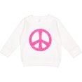 thumbnail image 2 of Inktastic Peace Sign Pink Retro Toddler Sweatshirt, 2 of 4