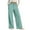 Mint Green, variant on Womens Oversized Wide Leg Sweatpants - Elastic Drawstring, Low Waist - Polyester, Lightweight - Pockets, Ruffle Hem - Casual/Work/Yoga, All Seasons