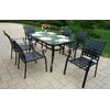 7 Pc Dining Table Set in Black - Web