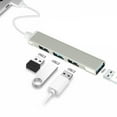 thumbnail image 2 of JacobsParts UH3-P USB 3.0 4 Port Hub Splitter Slim & Sleek Aluminum for PC Mac Laptop Desktop (Gray), 2 of 3